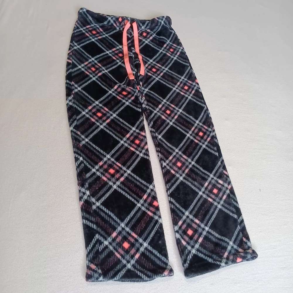 Secret Treasures Sz Sm 4-6 Black and Pink Plaid Pajama Pants